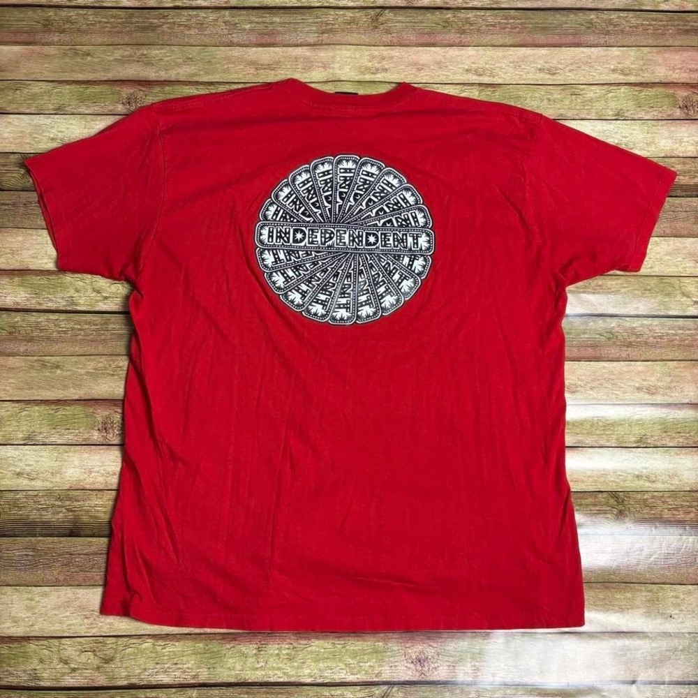 Grunge Skate T shirt. Red Independent Husky Revolve. Item 424